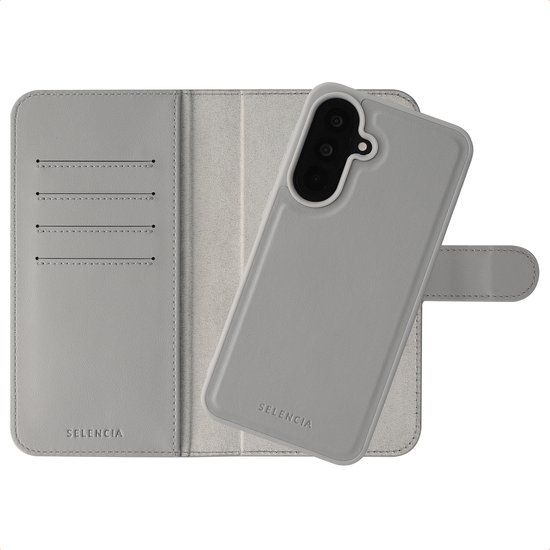 Selencia Olyn Uitneembare Bookcase met MagSafe voor de Samsung Galaxy A37 (5G) - Grijs
