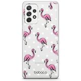 ERT GROUP mobiel telefoonhoesje voor Samsung A73 5G origineel en officieel erkend Babaco patroon Flamingo 003 optimaal aangepast aan de vorm van de mobiele telefoon, gedeeltelijk bedrukt