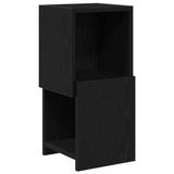 vidaXL Hoekkast 25,5x25x55cm Bewerkt Hout Zwart Eiken