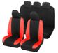 Auto Lupex Auto Accessori Autostoelhoezen compatibel met Panda 2 169 en 319-serie, complete set, polykatoen, zwart - rood met hele rugleuning