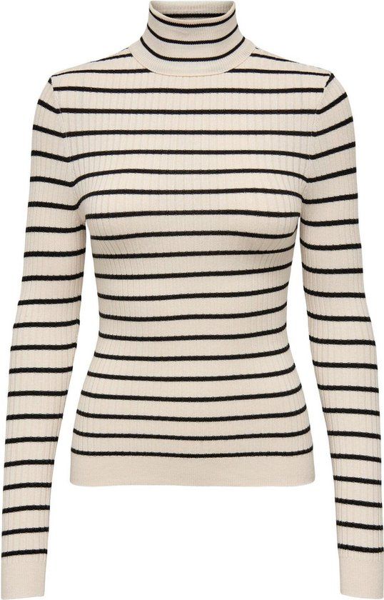 ONLY ONLKAROL L/S ROLLNECK PULLOVER KNT - Dames Trui - Whitecap Gray/black - Maat L