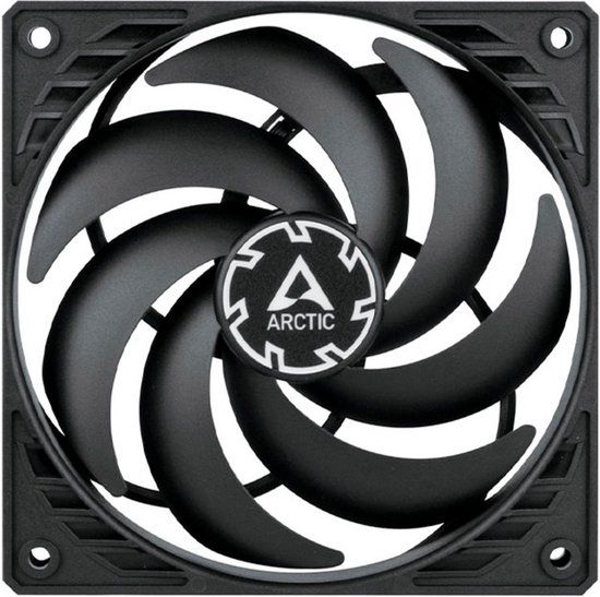 Arctic P12 Slim PMW PST - Ventilatorhuis - 120mm - 42.1 cfm - 300 - 2100 rpm - 0 DB modus - FDB - 4-pin - zwart