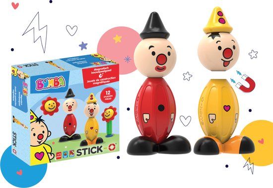 Stick-O Bumba set - magnetisch speelgoed - 14 stuks - 5 modellen