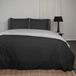 Superieur Dekbedovertrek Twin Face – Zwart / Lichtgrijs - 100% Katoen - 140x200/220cm Eenpersoons