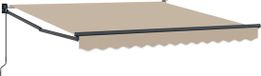 vidaXL Parasol manuel 3 x 2,5 m polyester beige