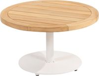 4 Seasons Outdoor Volta koffietafel - teakhout/wit - Ø60