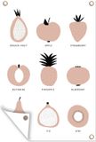 Poster de jardin - Fruit - Pastel - Design - Poire - 80x120 cm