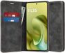 Techsuit Hoesje geschikt voor Motorola Moto G86 - Confy Book Wallet Case - Zwart