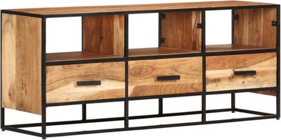 vidaXL Tv-meubel 110x30x45 cm massief acaciahout