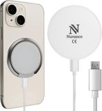 Nuvance Draadloze Oplader - 15W Snellader - Geschikt voor Magsafe - Wireless Charger - incl. Usb-A Kabel - Wit