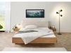 FICHTELBERG Lit avec tables de nuit en bois de chêne 180x200x86 naturel huilé, tête de lit beige #135