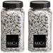 Mica Decorations pierres décoratives - 2x - gris - 1 kilo - 650ml - pierres de loisirs