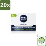 NIVEA MEN Sensitive Dagcrème Gezicht - 50 ml - 20 Stuks