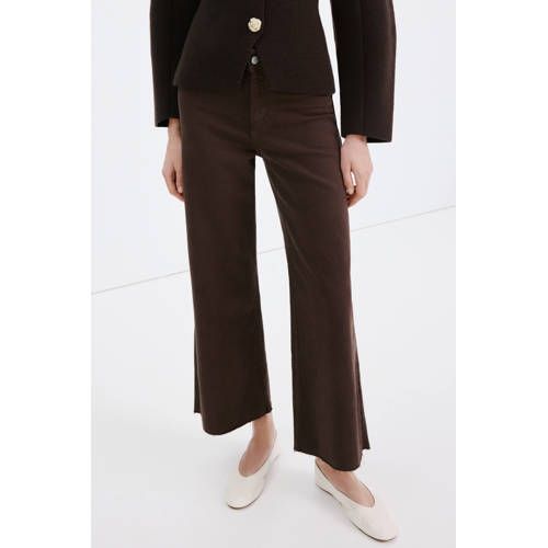 Mango Straight Leg Jeans Donkerbruin