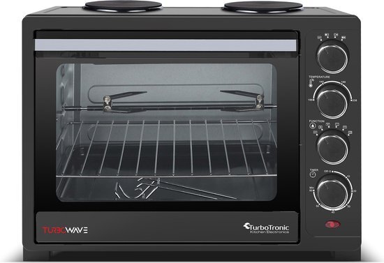 TurboTronic ev35ts vrijstaande oven met dubbele kookzone 35l