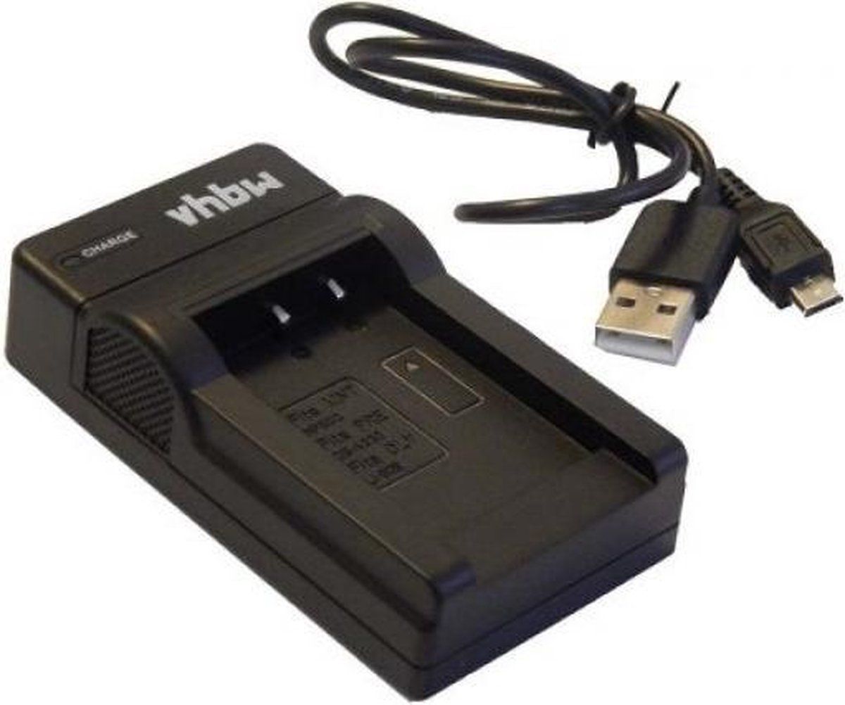 VHBW Camera acculader compatibel met o.a. Fujifilm NP-80/NP-100, JVC BN-V101, Kodak KLIC-3000, Ricoh DB-20 en PDR-BT1/PDR-BT2 accu's