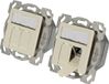 EFB Elektronik ET-25133.1V1 Netwerkdoos Inbouw (in muur) Inzet met centraalstuk CAT 6A 2 poorten Zuiver wit (RAL 9010)
