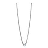 BERING Damesketting in glanzend zilver - Arctic Symphony Collection met roestvrij staal - BMY5-S-ME-N-450