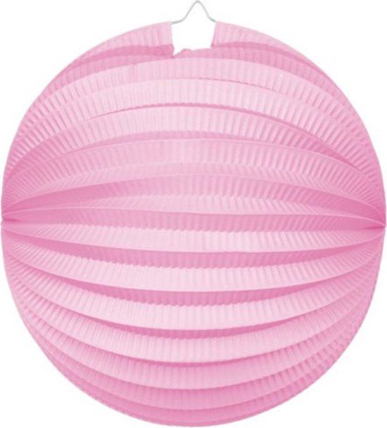 Wefiesta Lampion Rond 25 Cm Papier Roze