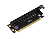 KALEA-INFORMATIQUE 2U hoogte 90° gehoekte Riser adapter voor PCIe x16 slot compatibel met PCIe 3.0 3.1 en 4.0 voor horizontale montage van PCI Express kaarten x1 x2 x4 x8 x16