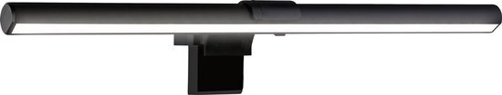 Briloner - PC lamp klembaar, monitorlamp LED, USB, kabelafstandsbediening, stap CCT, dimbaar, kantelbaar, zwart, 2303-015