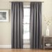 Eclipse Tricia Moderne kamer Verduistering Thermische Staaf Pocket Gordijn voor Slaapkamer (1 Panel), 132 x 213 cm, Grijs