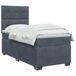 vidaXL Boxspringbed met matras, donkergrijs, 100 x 200 cm, fluweel