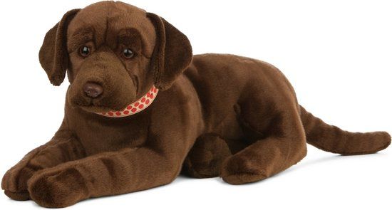 Living Nature Grote pluche bruine Labrador hond knuffel 60 cm