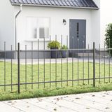 vidaXL Tuinhek WOERDEN, 8 stuks, 170 x 140 cm, Gepoedercoat staal, Grijs