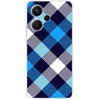 Xiaomi Siliconen hoesje compatibel met Xiaomi Redmi Note 13 Pro Plus 5G Tartan Blue