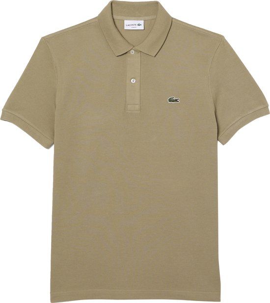 Lacoste Men's Slim Fit Pique Polo Shirt - Beige - Size S