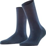 FALKE Family eenkleurig katoen sokken dames blauw - maat 39-42
