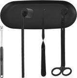 oCreon 5-in-1 kaarsenaccessoireset met kaarsaansteker, roestvrij staal, kaarsenblusser zonder rook, lontschaar, lonttrekker en onderzetter