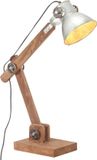 vidaXL Bureaulamp industrieel rond E27 58x18x90 cm zilverkleurig