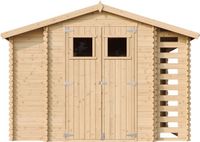 Timbela M389+M389G - Houten tuinhuis-brandhoutschuurtje - 5,41 m² - 206x328xH224 cm - met vloer