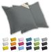 Lavea® Kussenslopen 80x80 cm Set van 2 – Kussenhoezen van 100% Zachte en Ademende Jersey Katoen met YKK Ritssluiting – Middengrijs