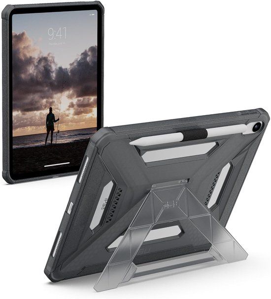 Urban Armor Gear Scout Plus Backcover met stand voor de Apple iPad 11 (2025) 11 inch A16 / iPad 10 (2022) 10.9 inch - Ash