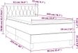 vidaXL Boxspring met matras stof blauw 90x200 cm