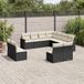 Maison Exclusive - Ensemble de jardin, composé de 11 pièces, avec coussins, noir, en polyrotin