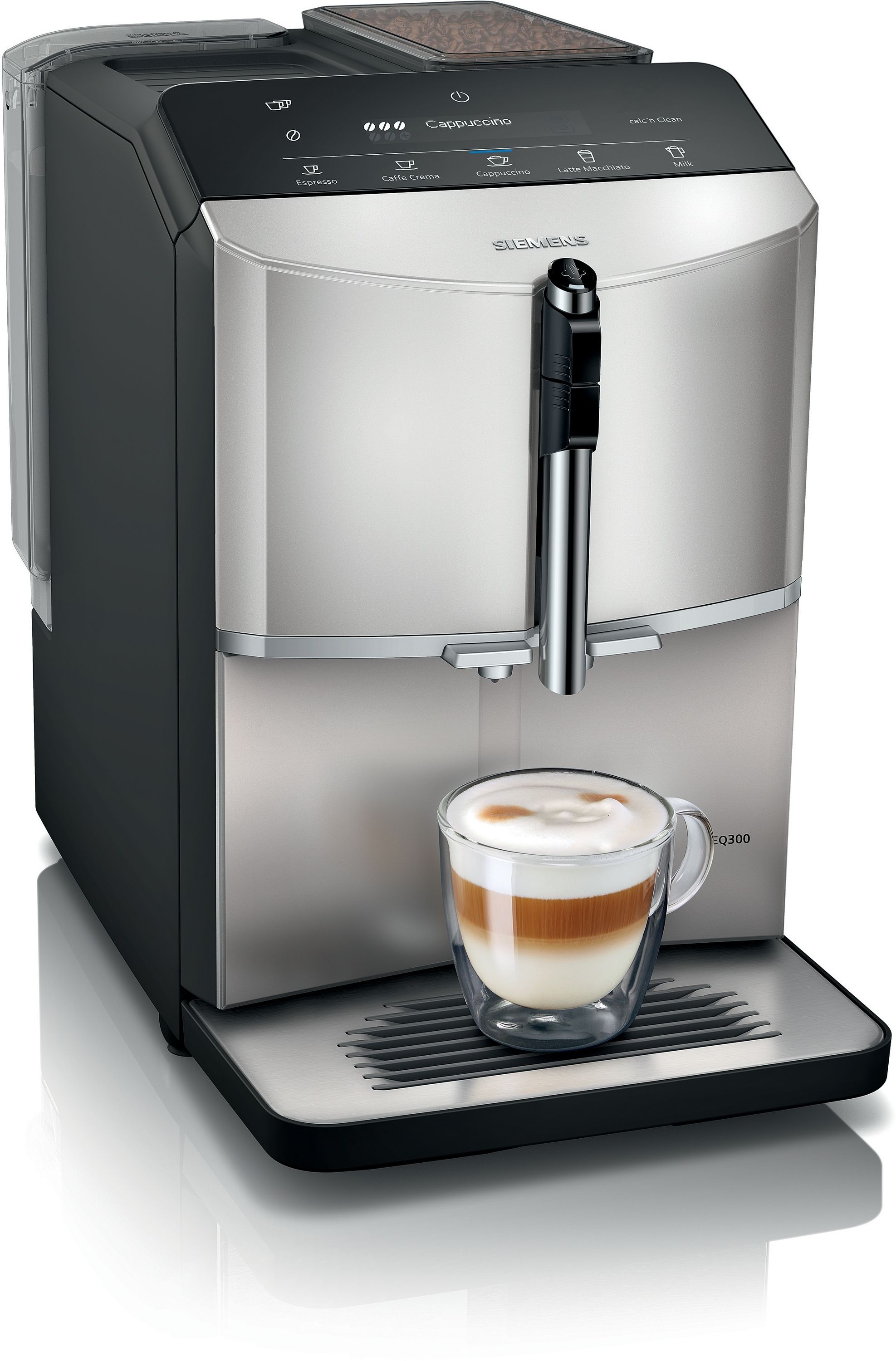 Siemens EQ.300 TF303E07 Volautomatische Espressomachine - Zwart/Zilver
