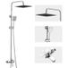 Auralum Colonne de douche avec mitigeur douche monocommande, ensemble de douche réglable en hauteur, mitigeur mécanique système de douche avec tête de douche et douchette, chromé