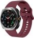 By Qubix Qubix - Compatible Samsung bandje - Solid color siliconen band - Bordeaux - Geschikt voor Samsung Galaxy Watch Ultra / Ultra 2 - 47mm