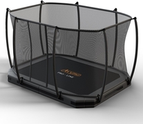 Avyna Pro-Line rechthoekige inground trampoline met veiligheidsnet - luxe