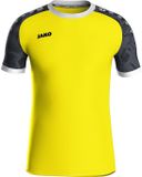 Jako Iconic Shirt Korte Mouw Heren - Zachtgeel / Zwart | Maat: 3XL