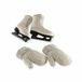 LOBERON Set de 4 patères Collines blanc