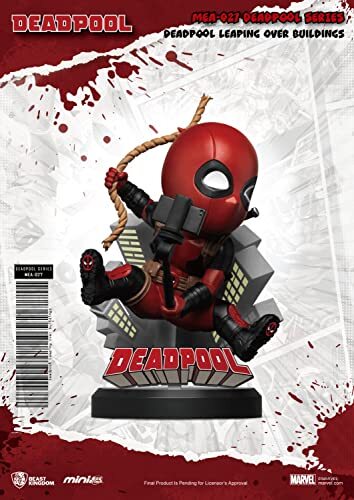 Beast Kingdom - Deadpool-serie: Deadpool springt over gebouwen - Bundel Mini Egg Attack Figuur Standbeeld