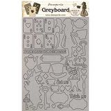 Stamperia International Greyboard-mm Alice Elements, Diverse, A4