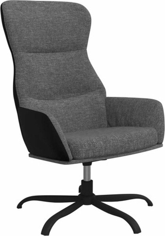 vidaXL Relaxstoel stof lichtgrijs
