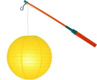 Sans marque Support de lanterne 40 cm - avec lanterne - jaune - D25 cm - Saint-Martin