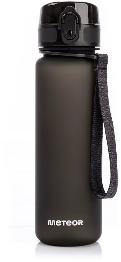 Meteor Sportbidon 500 ml - Fietsbidon - Sportaccessoire - Zwart
